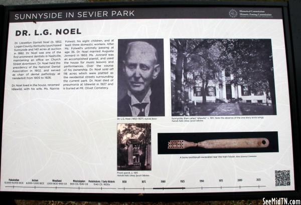 Sunnyside in Sevier Park: Dr. L.G. Noel