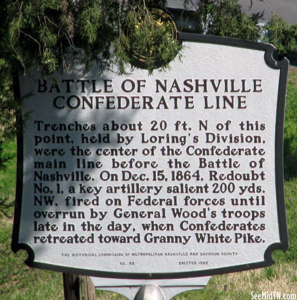 Battle of Nashville - Confederate Line
