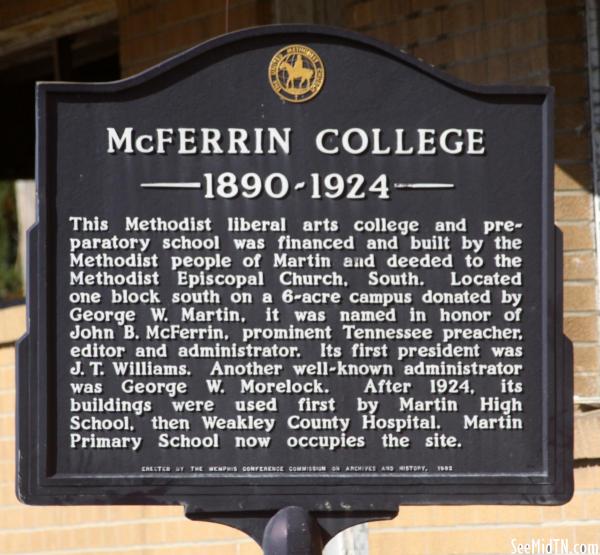 Weakley: McFerrin College