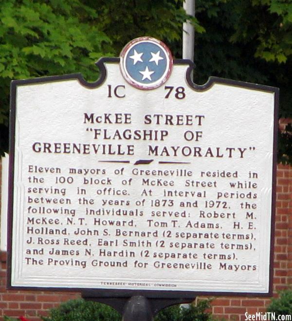 Greene: McKee Street "Flagship of Greeneville Mayoralty" 