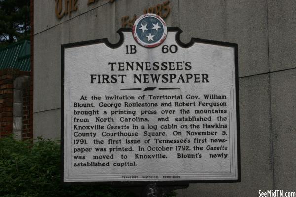 Hawkins: Tennessee's First Newspaper