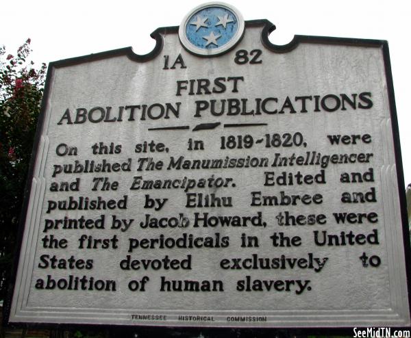 Washington: First Abolition Publications