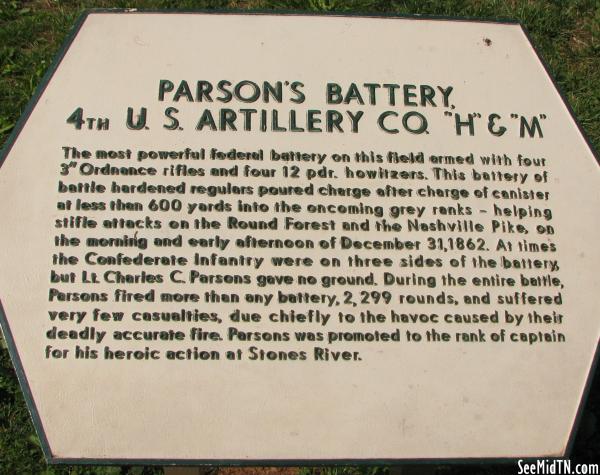 Stones River: Parson's Battery