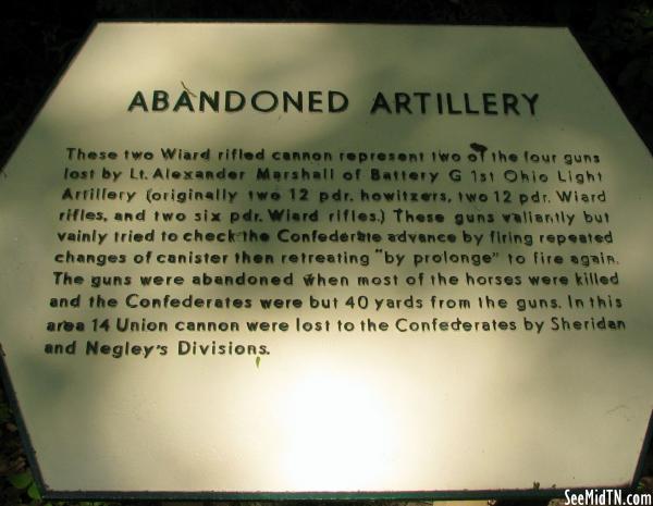 Stones River: Abandoned Artillery