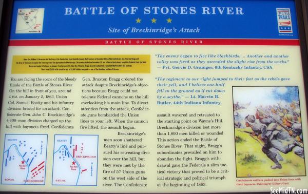 Stones River: Site of Breckinridge's Attack