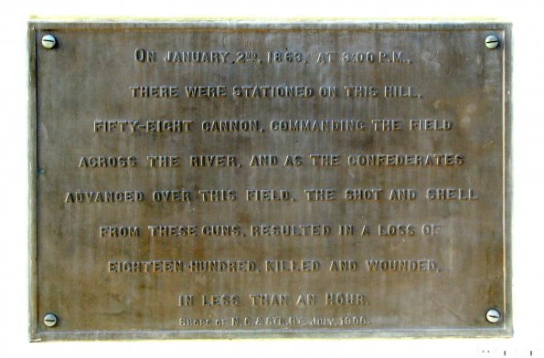 Stones River: Monument Plaque