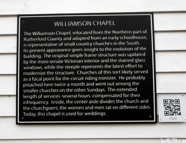 Cannonsburgh Village: Williamson Chapel