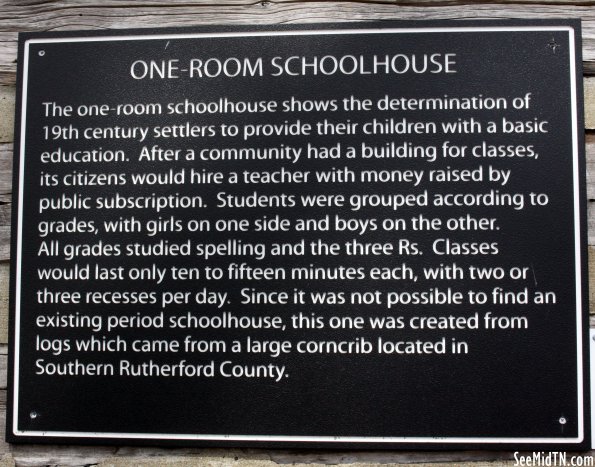 Cannonsburgh Village: One-Room Schoolhouse