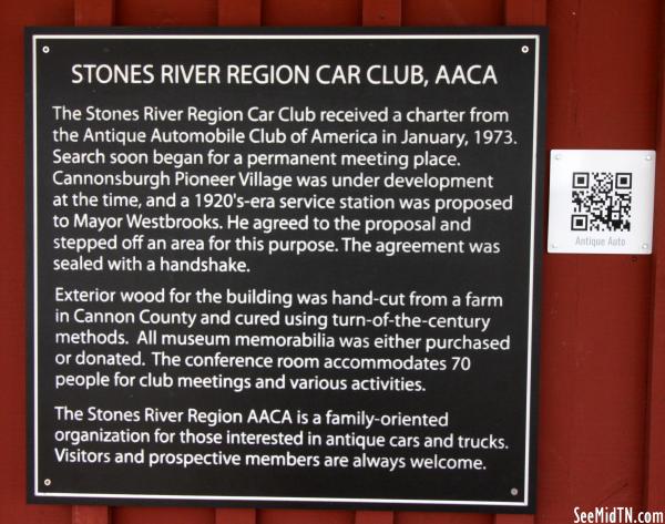 Cannonsburgh Village: Stones River Region Car Club, AACA