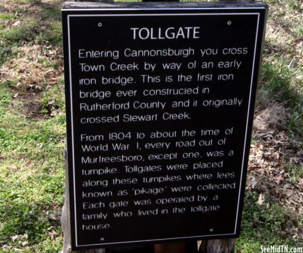 Cannonsburgh Village: Tollgate