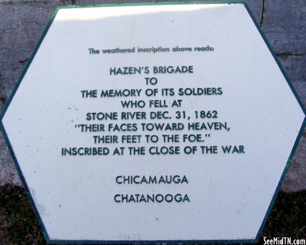 Stones River: Hazen's Brigade Monument