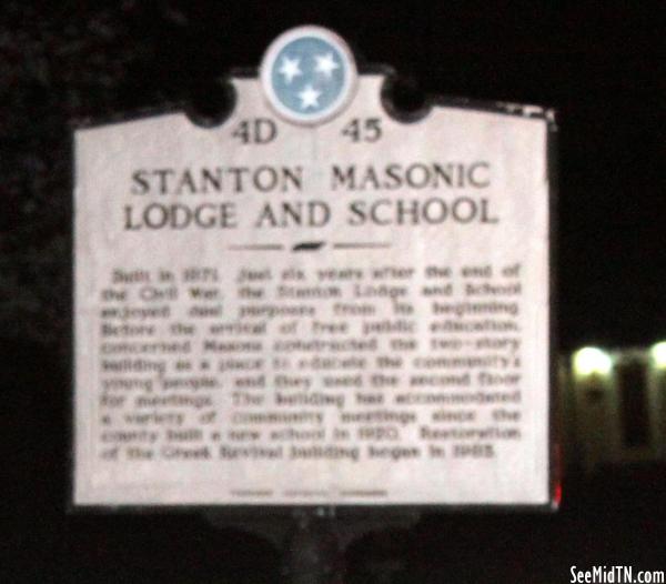 Haywood: Stanton Masonic Lodge and School
