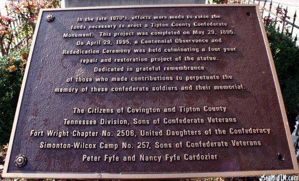 Tipton: County Confederate Monument