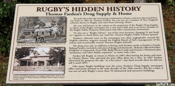 Morgan: Rugby's Hidden History - Thomas Fardon's Drug Supply &amp; Home