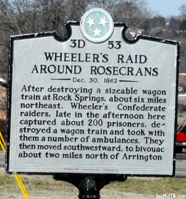 Wheeler's Raid Around Rosecrans, Dec. 30, 1862
