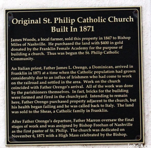 Original St. Philip Catholic Church built in 1871