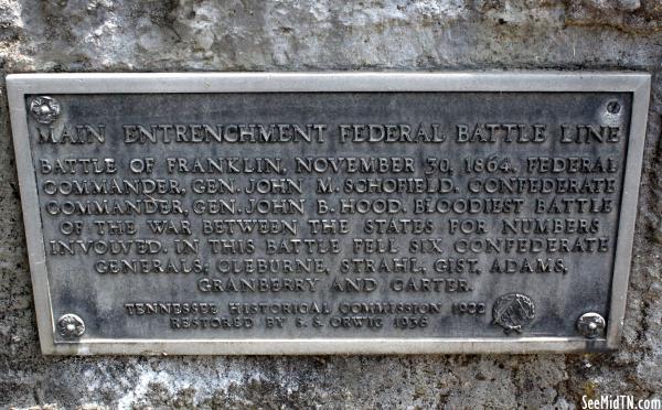 Main Entrenchment Federal Battle Line