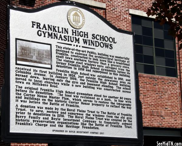 Franklin High School Gymnasium Windows