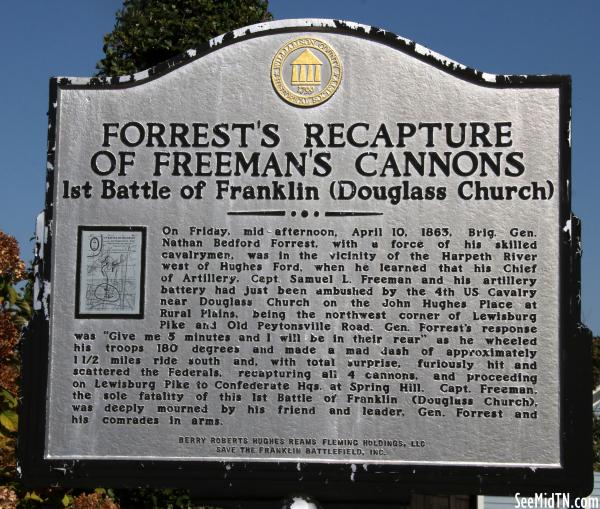 Forrest's Recapture of Freeman's Cannons | 1st Battle of Franklin (Douglass Church)