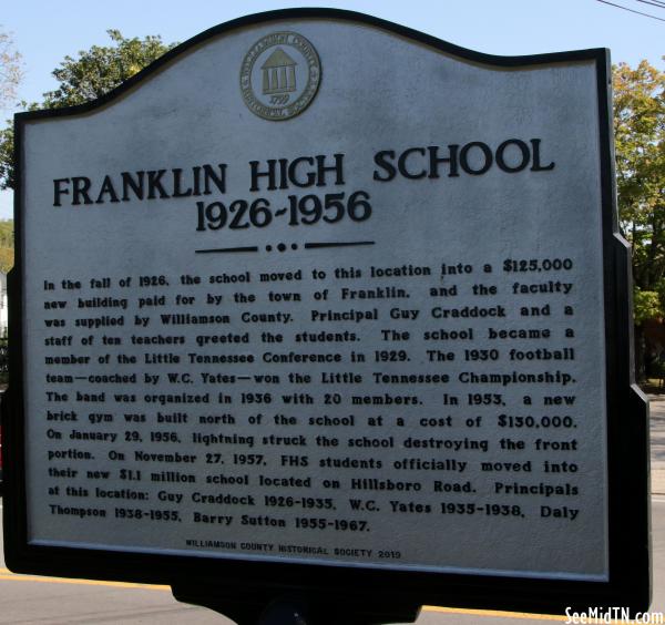 Franklin High School 1926-1956 (Side 1)