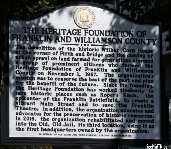 The Heritage Foundation of Franklin and Williamson County The Heritage Foundation of Franklin and Williamson County