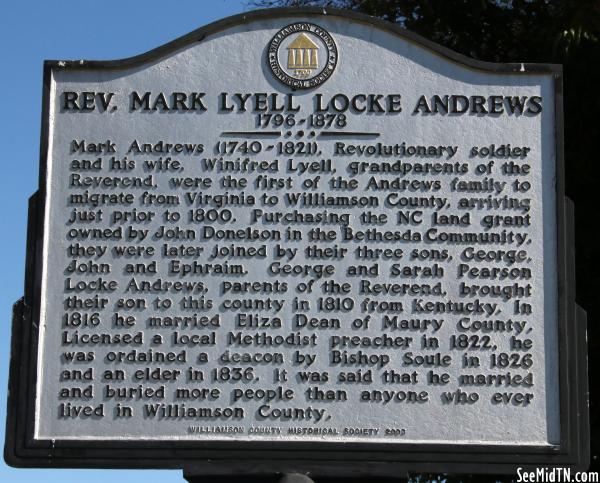 Rev. Mark Lyell Locke Andrews (Side 1)