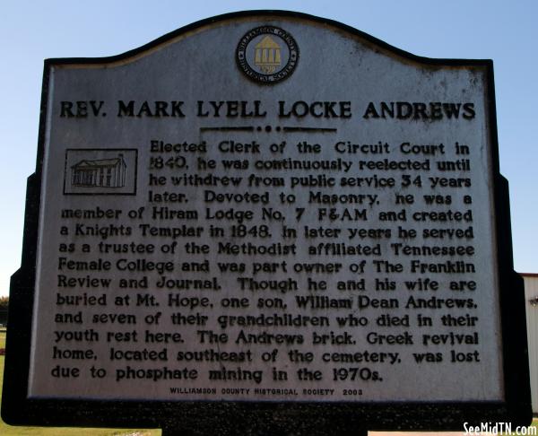 Rev. Mark Lyell Locke Andrews (Side 2)