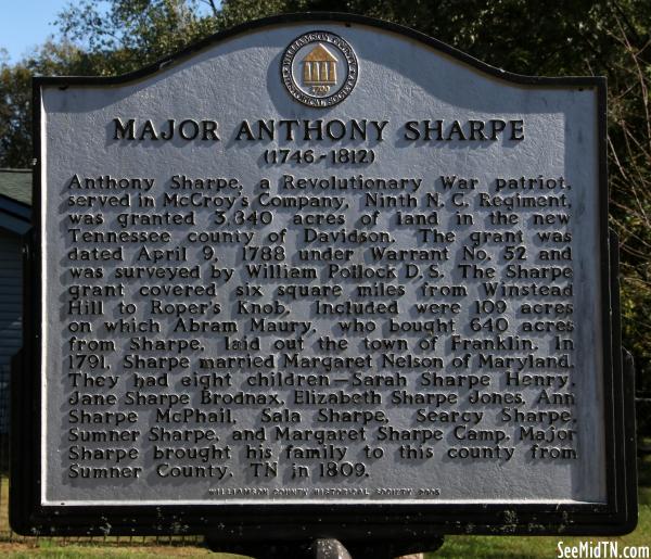 Major Anthony Sharpe (1746-1812)