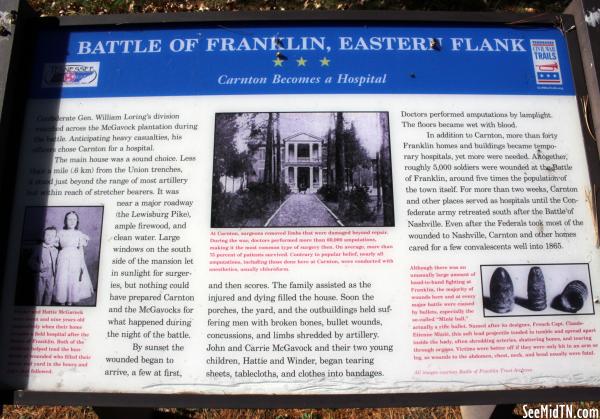 Battle of Franklin, Eastern Flank - Carnton Becomes a Hospital