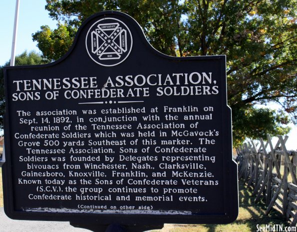 Tennessee Association, Sons of Confederate Soldiers Side A)