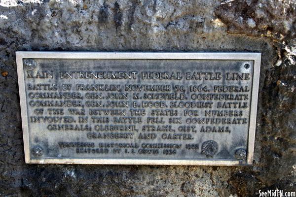Main Entrenchment Federal Battle Line