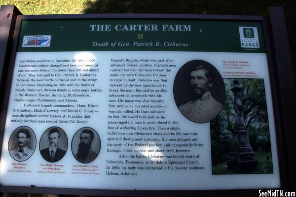Carter Farm: Death of Gen. Patrick R. Cleburne