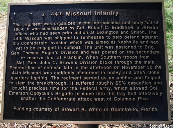 Carter Farm: 44th Missouri Infantry Carter Farm: 44th Missouri Infantry