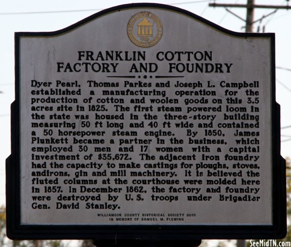 Franklin Cotton Factory and Foundry
