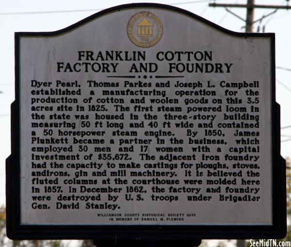 Franklin Cotton Factory and Foundry