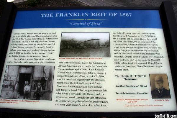 The Franklin Riot of 1867