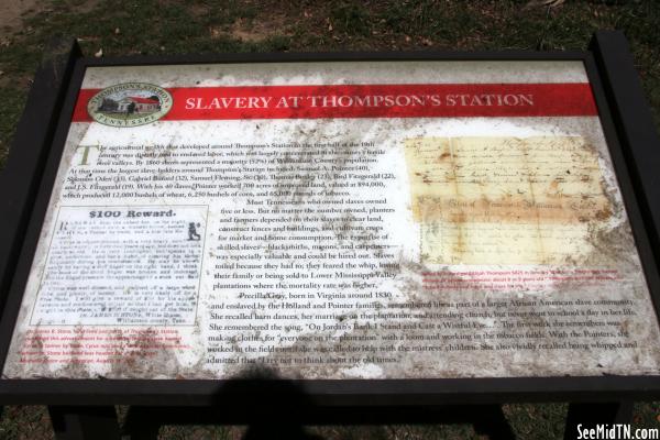 Thompson's Station: Slavery at Thompson's Station