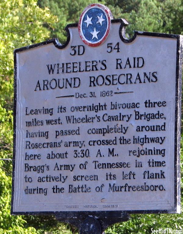 Wheeler's Raid Around Rosecrans - Dec. 31, 1862
