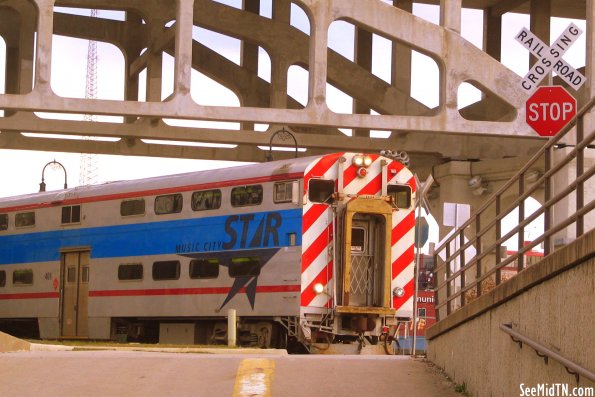 Music City Star arrives at Riverfront Station