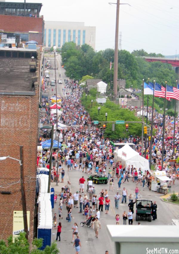 Crowds along 1st Ave