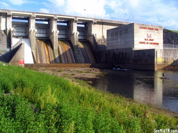 Percy Priest Dam from the east side