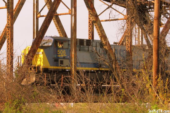 CSX 506 crosses the river