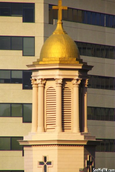 St. Mary's Church tower in downtown