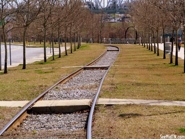 Tracks in front of LP Field