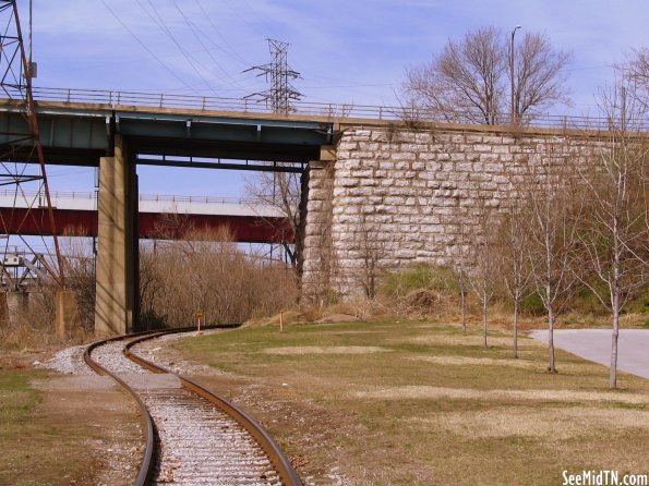 Tracks under Woodland Street Bridge