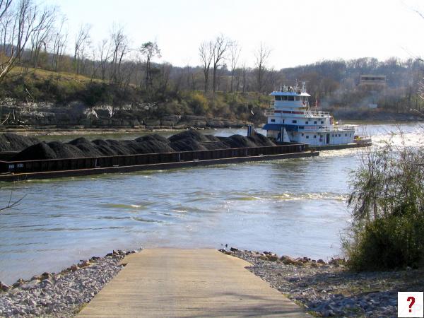 Barge seen from Peeler Park