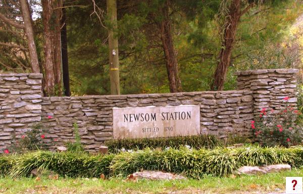 Newsom Station sign