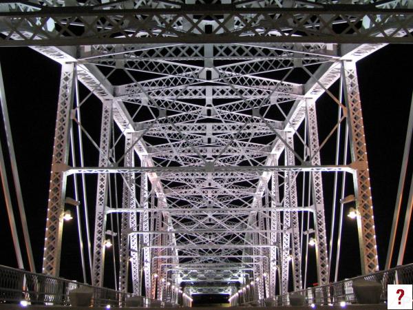 Shelby St. Pedestrian Bridge at Night