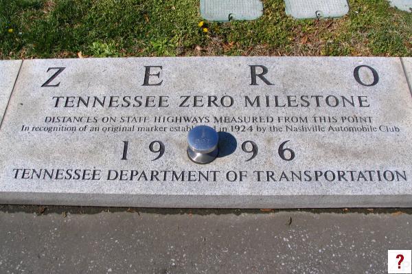 TDOT Zero Milestone Marker