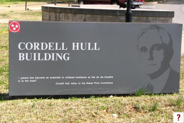 Cordell Hull Building sign